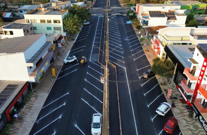 Em fase de teste, Av. Brasil em Santa Helena tem trecho modificado e população deve opinar