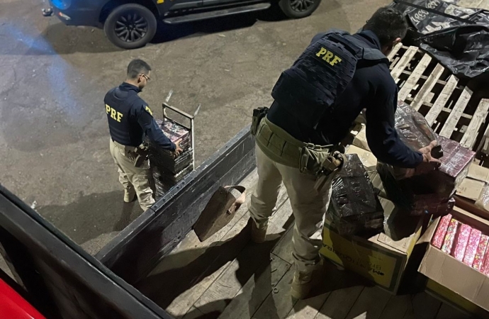 Em Santa Terezinha de Itaipu (PR), PRF apreende mais de 340 quilos de maconha escondida em caixas de ovos