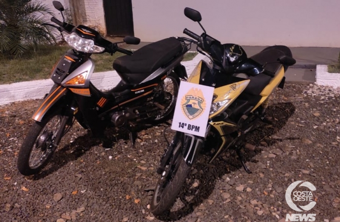 Equipe do Choque recupera, em Itaipulândia, duas motocicletas roubadas no Paraguai
