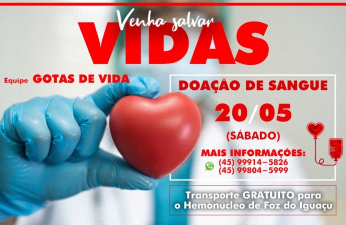 Equipe Multiprofissional convida a comunidade para doação de sangue no próximo dia 20