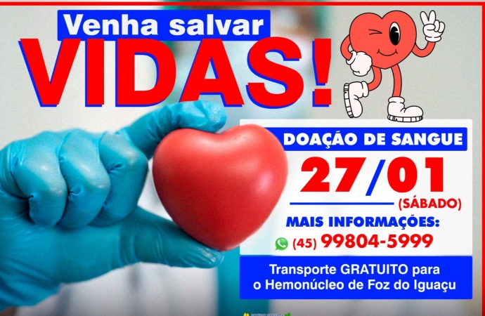 Equipe Multiprofissional de São Miguel do Iguaçu realizará mais um dia de doação de sangue