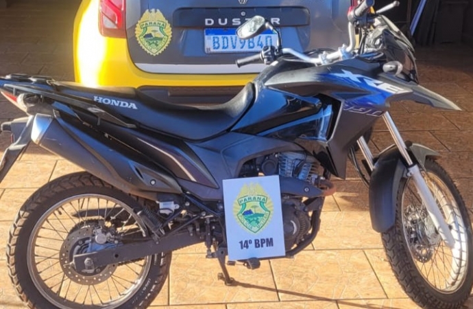 Polícia Militar recupera moto roubada após perseguição em São Miguel do Iguaçu