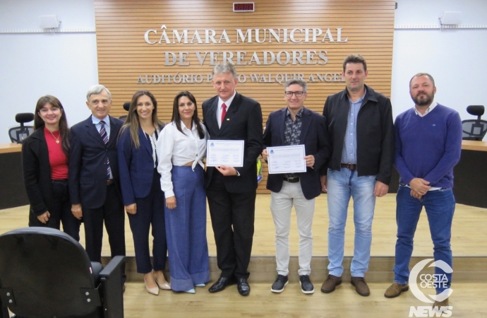 Ex-diretores da UTFPR Santa Helena são homenageados com Moção de Agradecimento