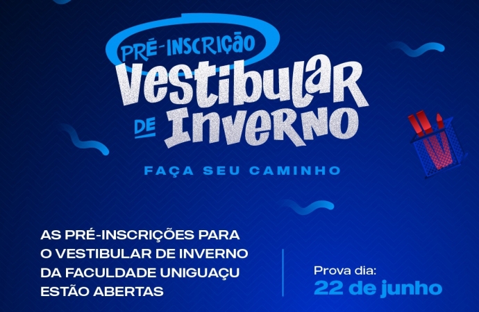 Faculdade UNIGUAÇU abre inscrições para o Pré Vestibular de Inverno com sorteios e descontos especiais nas mensalidades