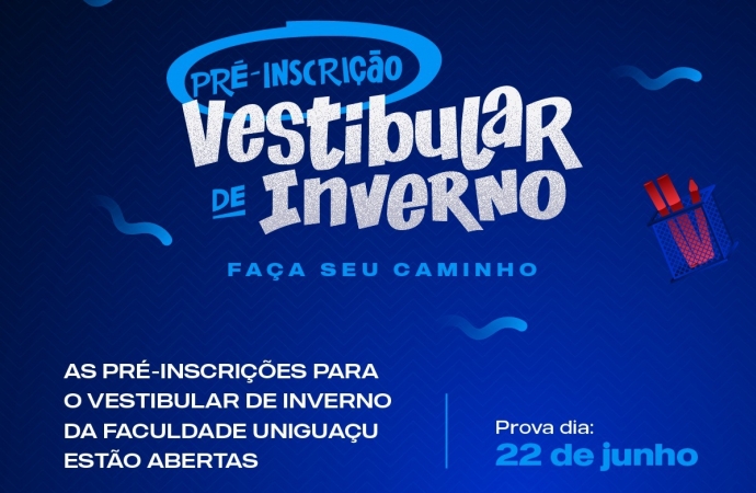 Faculdade UNIGUAÇU abre inscrições para o Pré Vestibular de Inverno com sorteios e descontos especiais nas mensalidades