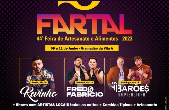Fartal 2023 acontecerá no Gramadão da Vila A de 9 a 11 de junho