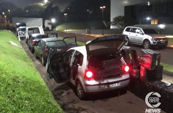 Forças policiais apreendem veículos e cigarros em Itaipulândia