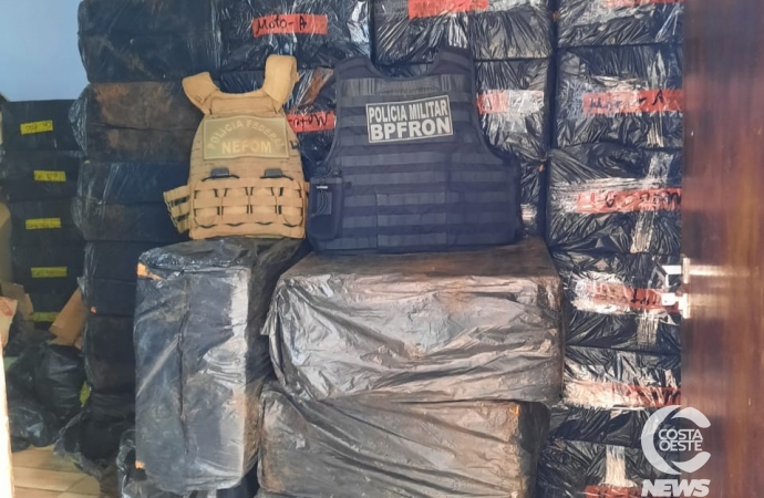 Forças policiais estouram depósito de contrabando em Itaipulândia