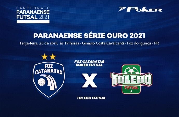 Foz Cataratas Poker Futsal joga contra o Toledo nesta terça