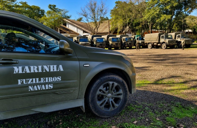 Fuzileiros da Marinha do Brasil chegam à Santa Helena para atividade no fim de semana