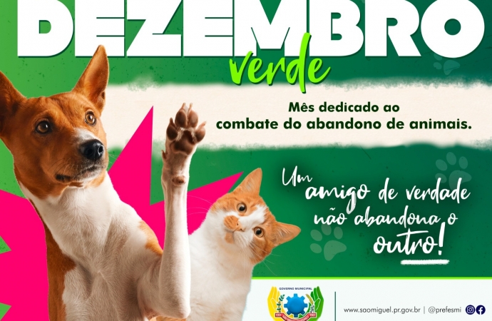 Governo Municipal conscientiza contra o abandono de animais no ‘Dezembro Verde’