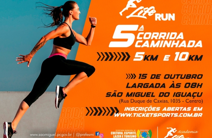 Governo Municipal e Academia Life Fitness realizam a 5ª Corrida/Caminhada Life Run