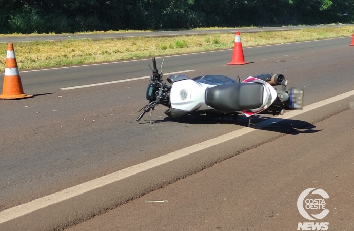 Grave acidente na BR-277 em Medianeira causa morte de motociclista