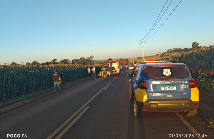 Guarda Municipal auxilia em ocorrência grave envolvendo ciclista atropelada por carreta em São Miguel
