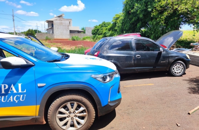 São Miguel do Iguaçu: Guarda Municipal conduz veículo com placas frias a delegacia