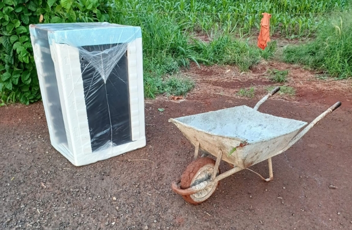 Guarda Municipal localiza fogão novo abandonado em região de mata em São Miguel do Iguaçu