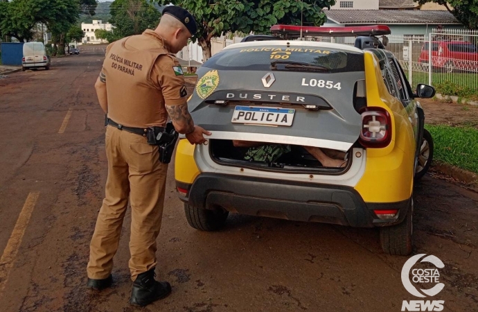 Homem com mandado de prisão por tráfico de drogas é preso pela PM em São Miguel do Iguaçu