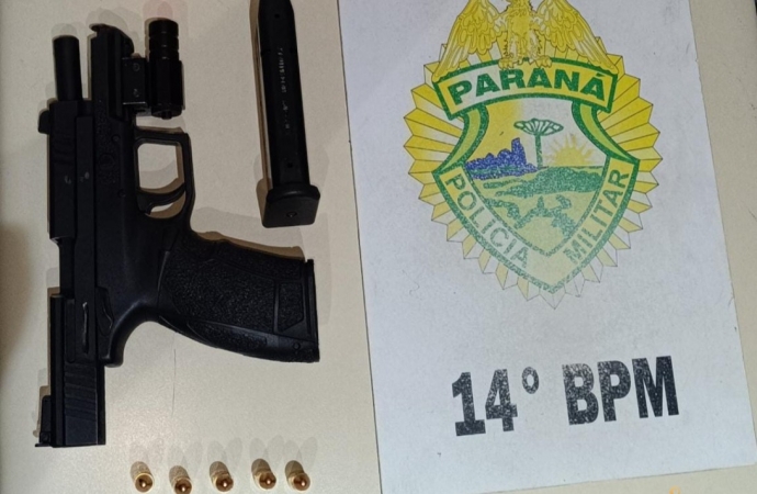 Homem é detido por porte ilegal de arma de fogo após disparos no Centro de Medianeira