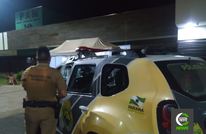 Homem ferido por arma branca foge do PAM antes da chegada da PM em Santa Helena