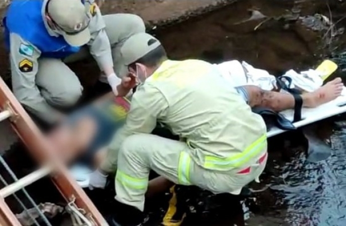 Homem fica ferido ao cair com bicicleta em rio em Medianeira