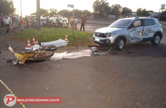 Identificado homem que morreu em acidente envolvendo carro e moto em Santa Terezinha de Itaipu