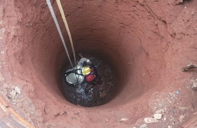 Idoso de 64 anos é resgatado após cair em poço de 6 metros em Cascavel