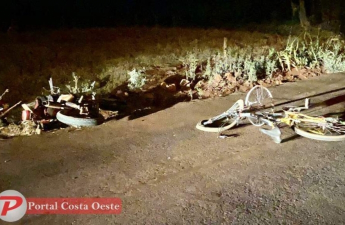 Idoso morre em acidente envolvendo bicicleta e moto em São Miguel do Iguaçu
