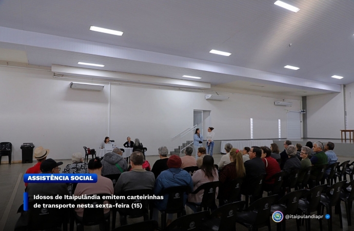 Idosos de Itaipulândia emitem carteirinhas de transporte nesta sexta-feira (15)