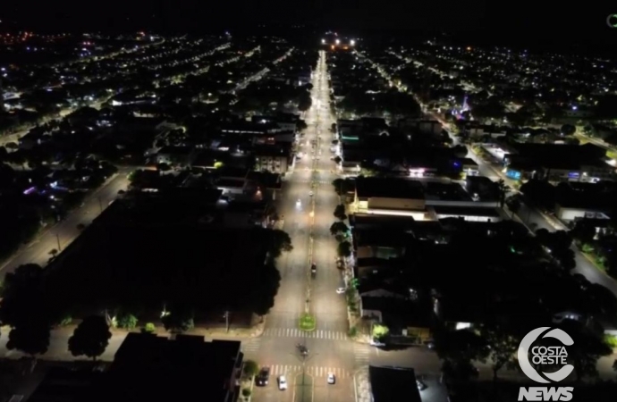 Iluminação em Led muda aspecto urbano da cidade e interior de Santa Helena