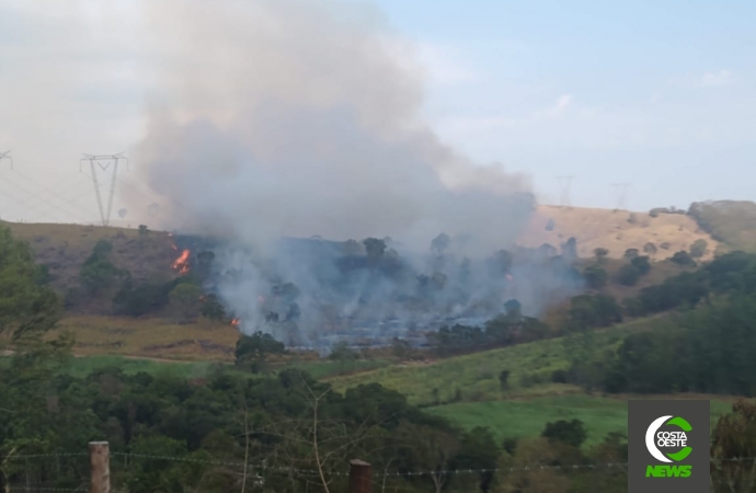 Incêndio ambiental destrói cerca de 6 alq de pastagens em Maralúcia