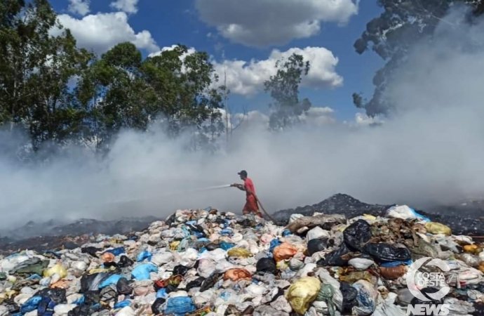 Incêndio é registrado no Aterro Sanitário em Itaipulândia