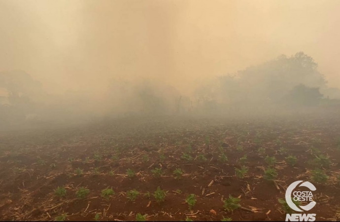 Incêndio mobiliza equipes de emergência em São Miguel do Iguaçu