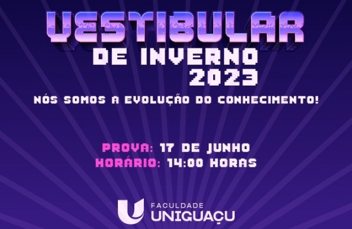 Inscrições para o vestibular de inverno da faculdade Uniguaçu estão abertas