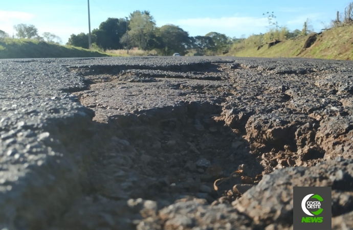 Internauta reclama de péssimas condições de rodovia que liga Missal a São Miguel do Iguaçu