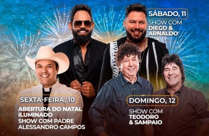 Itaipulândia celebra 31 anos com shows, eventos e Natal Iluminado