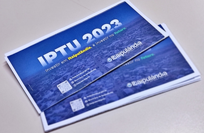 Itaipulândia: Primeira parcela do IPTU 2023 vence na segunda-feira, 15 de maio