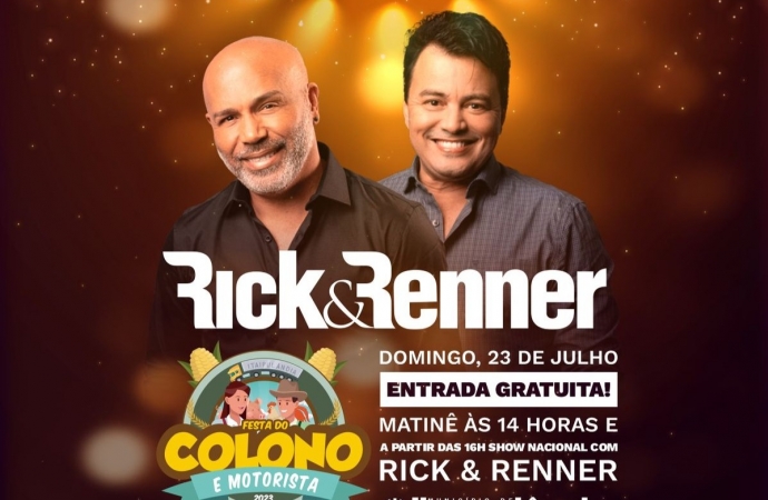 Itaipulândia traz Rick & Renner para a Festa do Colono e Motorista