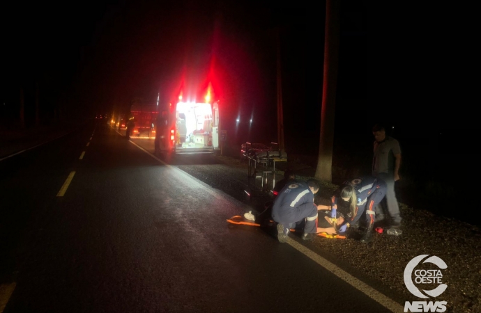 Jovem é encontrada caída sobre a PR 488 em Santa Helena
