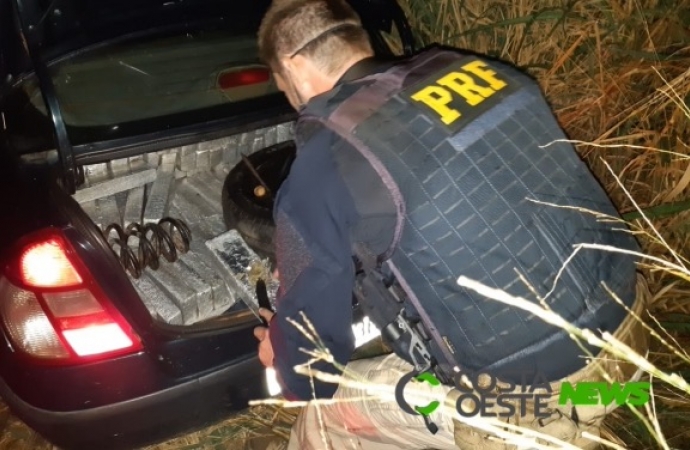 Jovem pega carro carregado com drogas em São Miguel do Iguaçu e é preso pela PRF