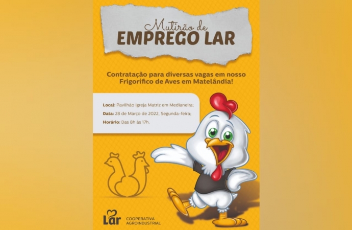 Lar Cooperativa realiza mutirão de emprego na segunda-feira (28)