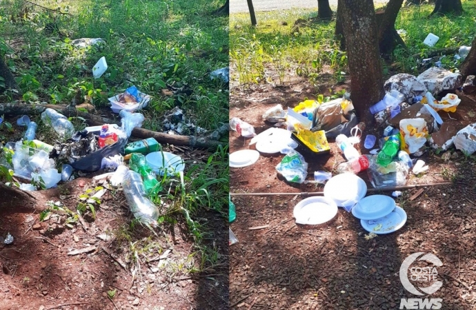 Lixo é descartado inadequadamente próximo à Grande Imagem em Itaipulândia