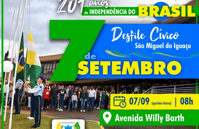 Mais de 50 instituições e entidades irão participar do Desfile de 7 de Setembro