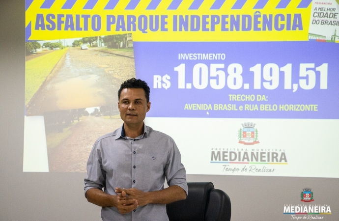 Mais de R$ 1 milhão de reais investidos em pavimentação para o Parque Independência