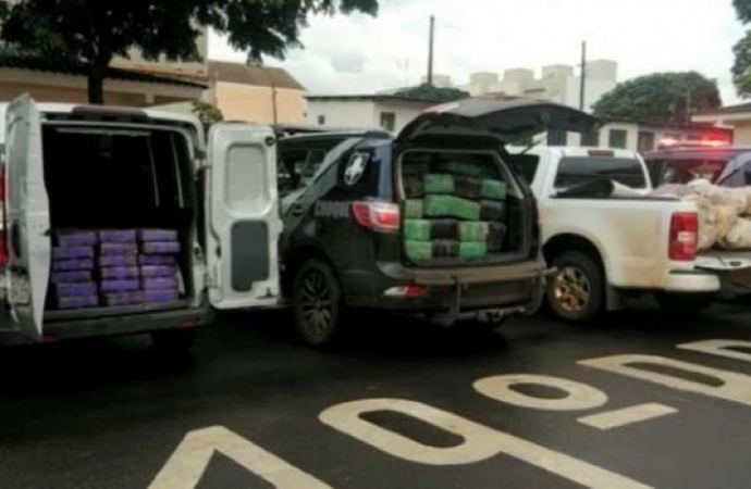 Mais de uma tonelada de maconha é apreendida pela PM em Santa Helena