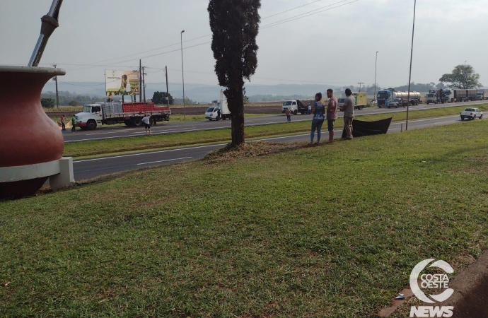 Manifestação dos caminhoneiros pede paralisação do transporte na BR 277