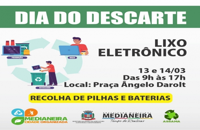 Março terá Dia de Descarte de Eletrônicos  em Medianeira