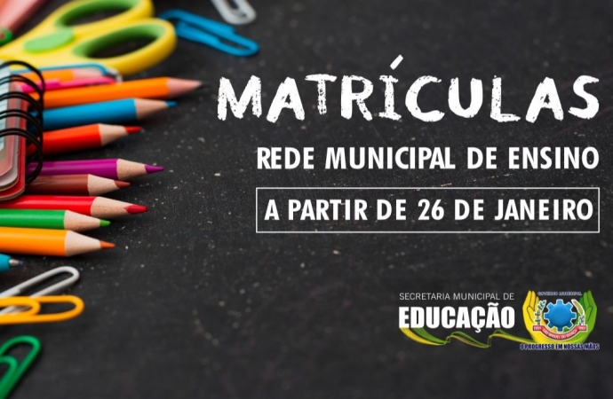 Matrículas e transferências na Rede Municipal de Ensino reiniciam quarta-feira (26) em São Miguel