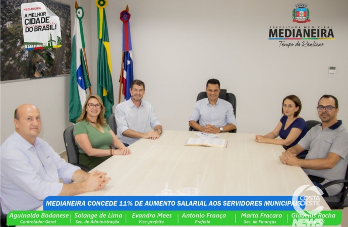 Medianeira concede 11% de aumento salarial aos servidores municipais