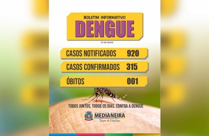 Medianeira confirma 315 casos de Dengue
