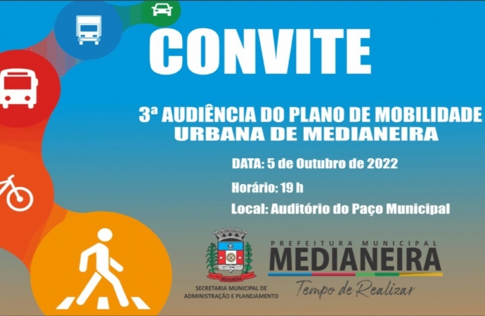 Medianeira realiza 3ª Audiência Pública do Plano de Mobilidade Urbana